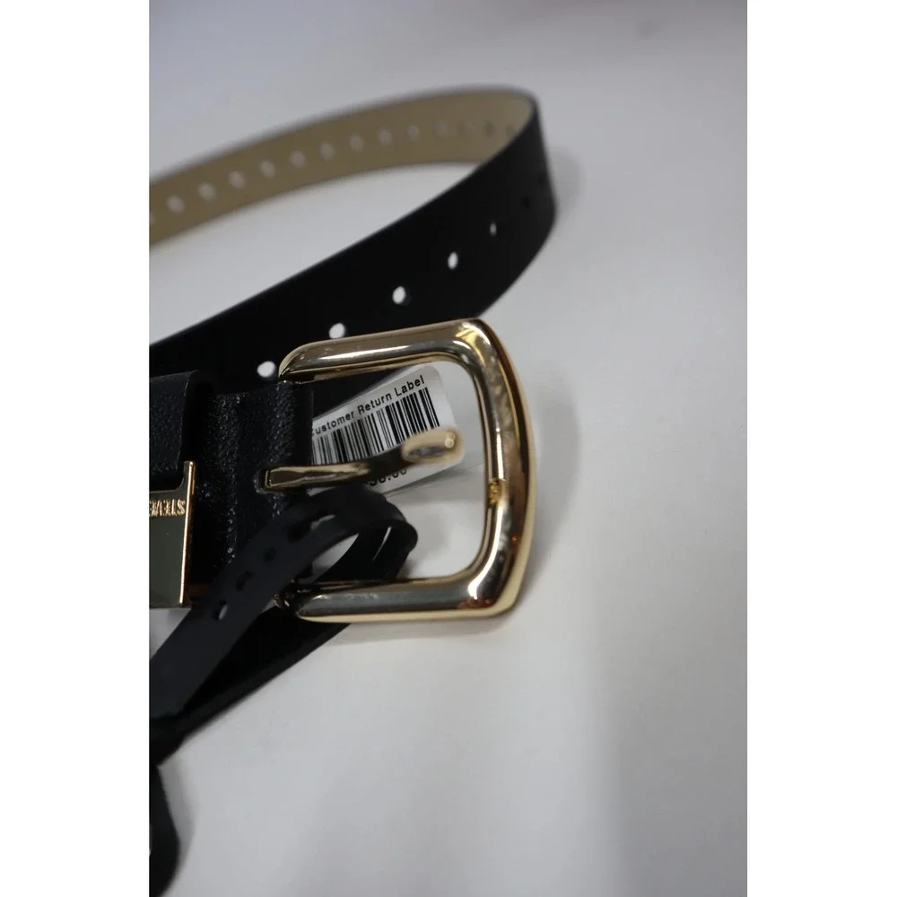Steve Madden Women's‎ Cap Loop Detail Pant Belt - Black - Size L